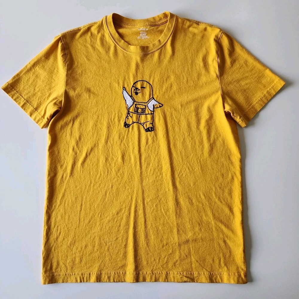 Ghus From SAGA Comic Shirt Mens Medium Seal Man Embroidered Yellow Tee Gus Hmade